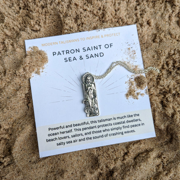 Sea and Sand Patron Saint Necklace - Patron Saint Medallion