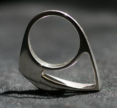 Slice Ring in Sterling Silver - Queens Metal