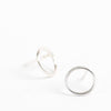 Circle Studs in Sterling Silver - Queens Metal