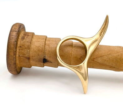 Sleek Spike Ring in Yellow Brass