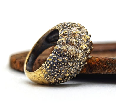 Gator Ring in Brass