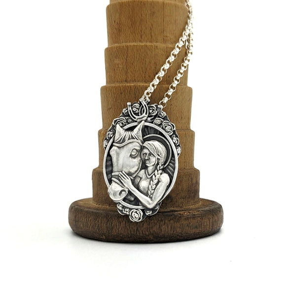 Our Lady of Free Rein - Patron Saint Necklace for Horse Lovers