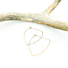 Gold Bow Hoops in 14K Gold Fill - Minimalist Lightweight Earrings