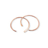 Tiny Moon Hoops in 14K Rose Gold Fill