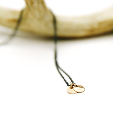 Twinkle Necklace with 14K Gold Dots - Queens Metal