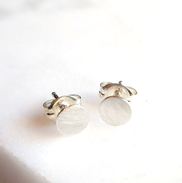 Tiny Round Studs in Sterling Silver - Queens Metal