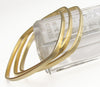 Square Bangles Gold Dipped - Queens Metal