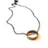 Olivia Circle Necklace in Brass - Queens Metal