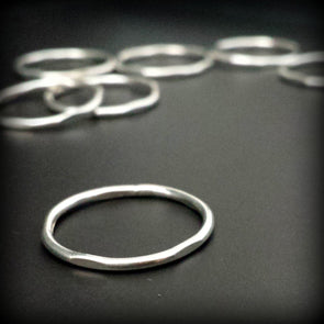 Thin Stacking Ring in Sterling Silver - Queens Metal