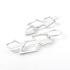 Mini Grecian Earrings in White Metal - Queens Metal