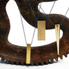 Geometric Mini Spike Necklace in Brass - Queens Metal