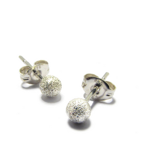 Jewellerybox Sterling Silver 7mm Cube Stud Earrings - Square Studs, Plain Simple, Butterfly Closure, UK Made