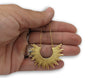 Large Halo Necklace - 14k Gold Overlay Pendant