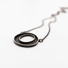 Mini Crop Circle Necklace in Sterling Silver