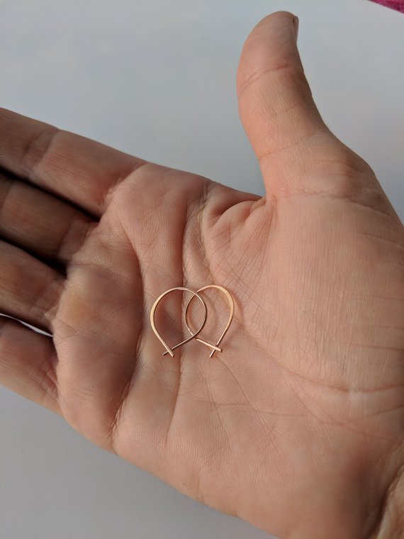 Super Tiny Perfect Hoops in 14K Rose Gold Fill