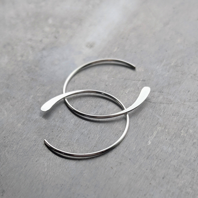 Tiny sterling 2025 silver hoops